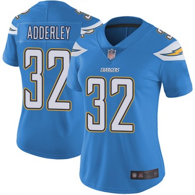 Los Angeles Chargers NFL Football Nasir Adderley Electric Blue Jersey Women Limited 32 Alternate Vapor Untouchable